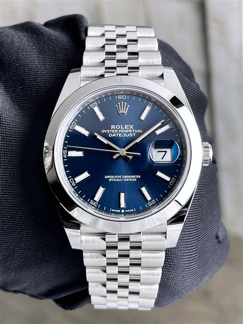 rolex oyster perpetual datejust blue dial|Rolex Datejust blue dial 41mm.